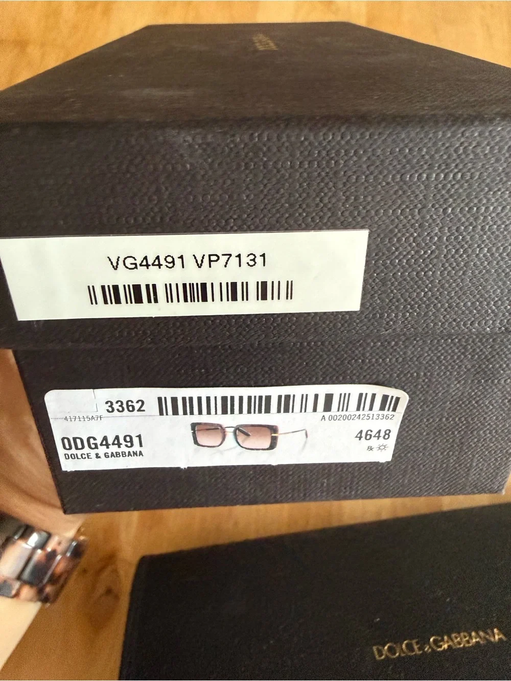 Dolce & Gabbana Dark Brown Square Sunglasses with Black Case